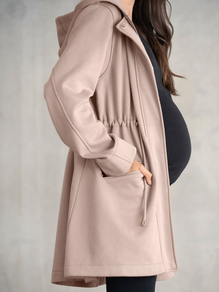 Seraphine Purple Drawstring Waist Maternity Hoodie - Image 6 of 6
