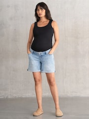 Seraphine Maternity Blue Denim Shorts - Imagen 5 de 5