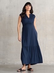 Seraphine Maternity Blue Jersey Dress - Image 1 of 4