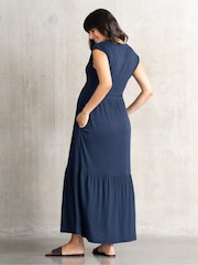 Seraphine Maternity Blue Jersey Dress - Image 2 of 4