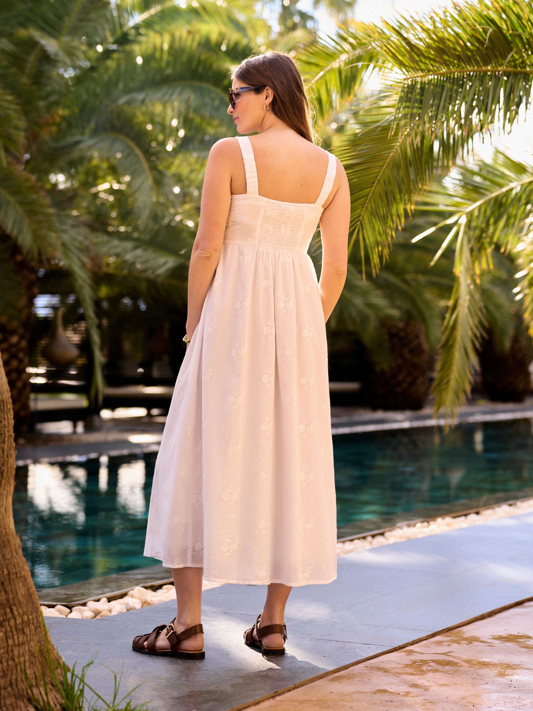 Buy Seraphine White Maternity V-Neck 100% Cotton Dress from Next USA