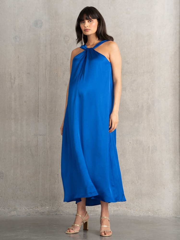 Seraphine Maternity Blue Reversible Dress - Image 1 of 6