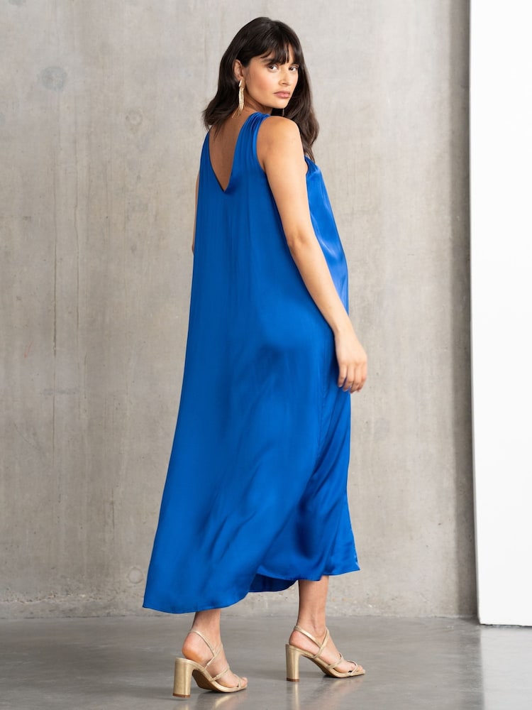 Seraphine Maternity Blue Reversible Dress - Image 2 of 6