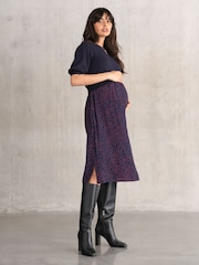 Seraphine Maternity Blue Dress with Topper - Image 1 of 6