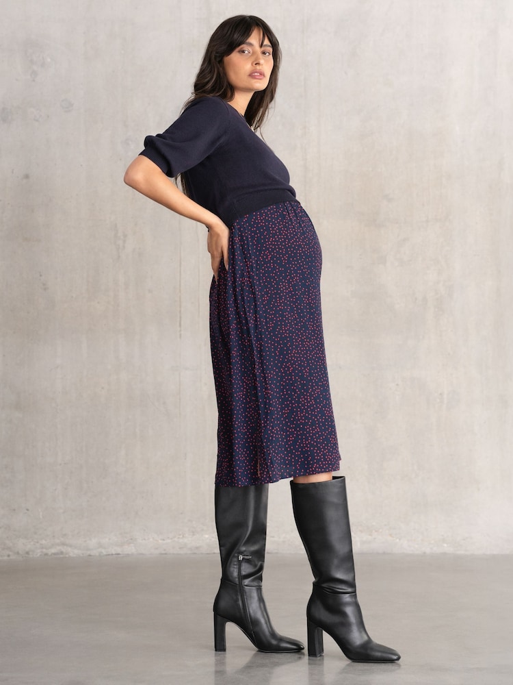 Seraphine Maternity Blue Dress with Topper - Image 2 of 6