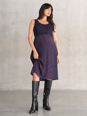 Seraphine Maternity Blue Dress with Topper - Image 6 of 6