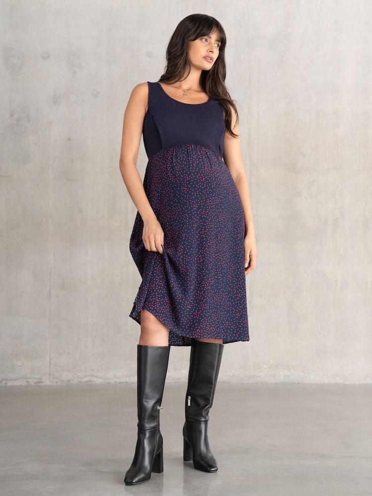 Seraphine Maternity Blue Dress with Topper - Image 6 of 6