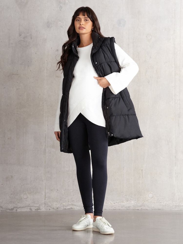 Seraphine Maternity Black Gilet - Image 1 of 7 Seraphine Maternity Black Gilet - Image 1 of 7