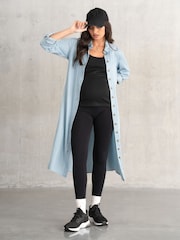 Seraphine Maternity Blue Shirt Dress - Image 5 of 6