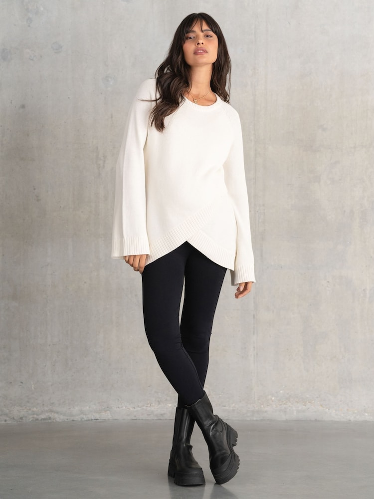 Seraphine Cream Nursing 100% Cotton Jumper - Image 2 of 5