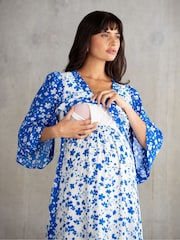 Seraphine Maternity Blue Midi Dress - Image 5 of 5