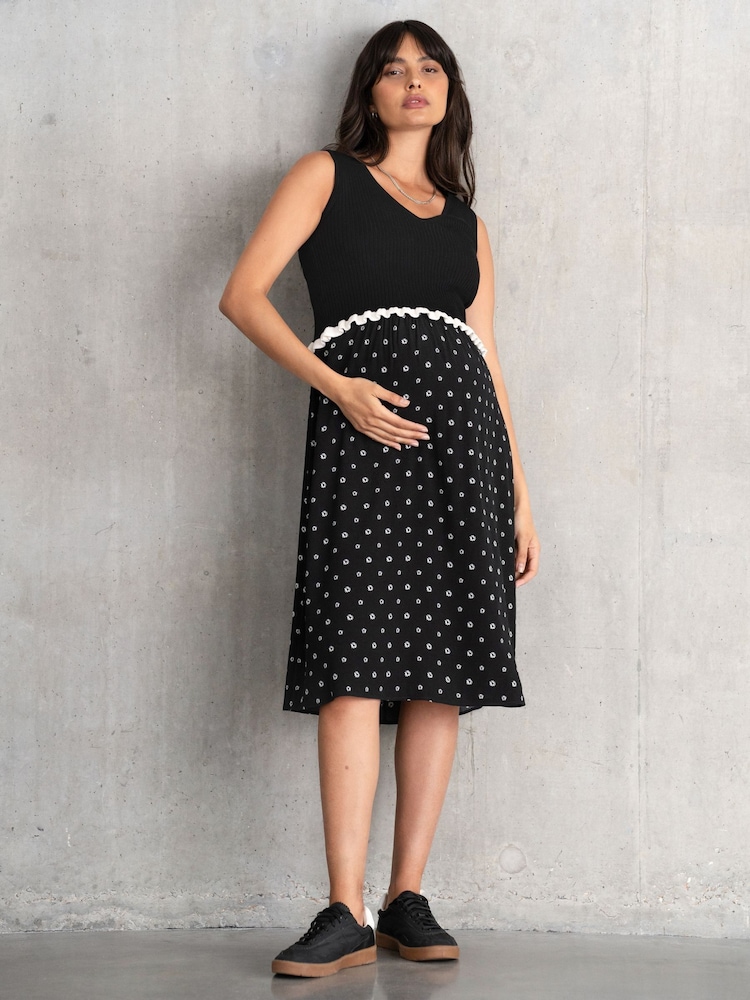 Seraphine Maternity Black Dress - Image 1 of 7