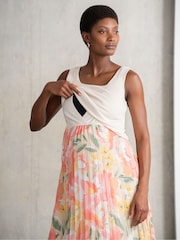 Seraphine Maternity Cream Dress with Topper - Image 4 of 6