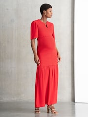 Розовый платье макси со сборками для беременных Seraphine - Image 1 of 7