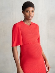 Розовый платье макси со сборками для беременных Seraphine - Image 2 of 7