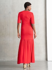 Розовый платье макси со сборками для беременных Seraphine - Image 5 of 7