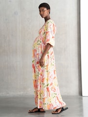Seraphine Yellow Floral Maternity Dress - Image 2 of 4