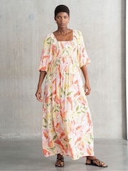 Seraphine Yellow Floral Maternity Dress - Image 4 of 4