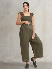 Seraphine Maternity Green Jumpsuit - Imagen 1 de 5