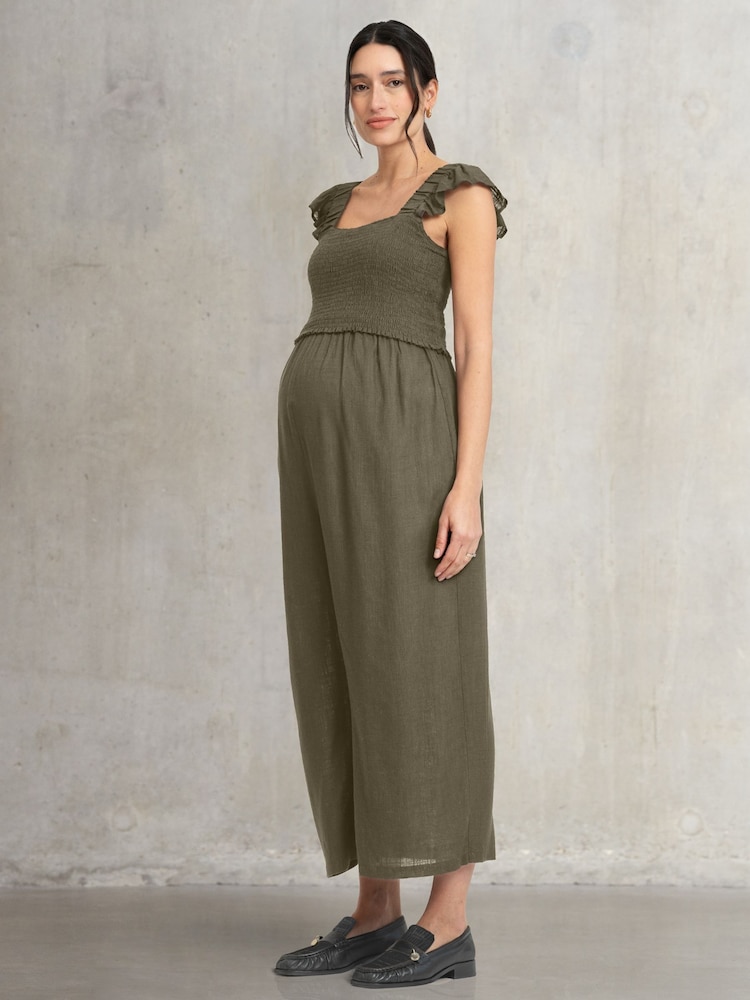 Seraphine Maternity Green Jumpsuit - Imagen 2 de 5