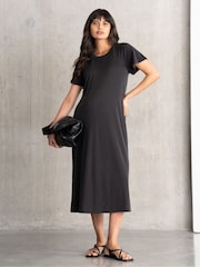 Seraphine Maternity Black T-Shirt Dress - Image 1 of 4