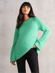 Seraphine Maternity Green Crew Neck 100% Cotton Jumper - Image 1 of 5