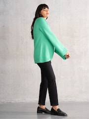 Seraphine Maternity Green Crew Neck 100% Cotton Jumper - Image 2 of 5