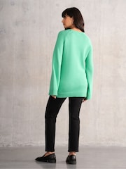 Seraphine Maternity Green Crew Neck 100% Cotton Jumper - Image 3 of 5