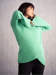 Seraphine Maternity Green Crew Neck 100% Cotton Jumper - Image 5 of 5