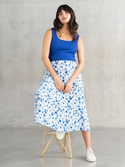 Seraphine Blue Maternity Dress with Topper - Image 1 of 6