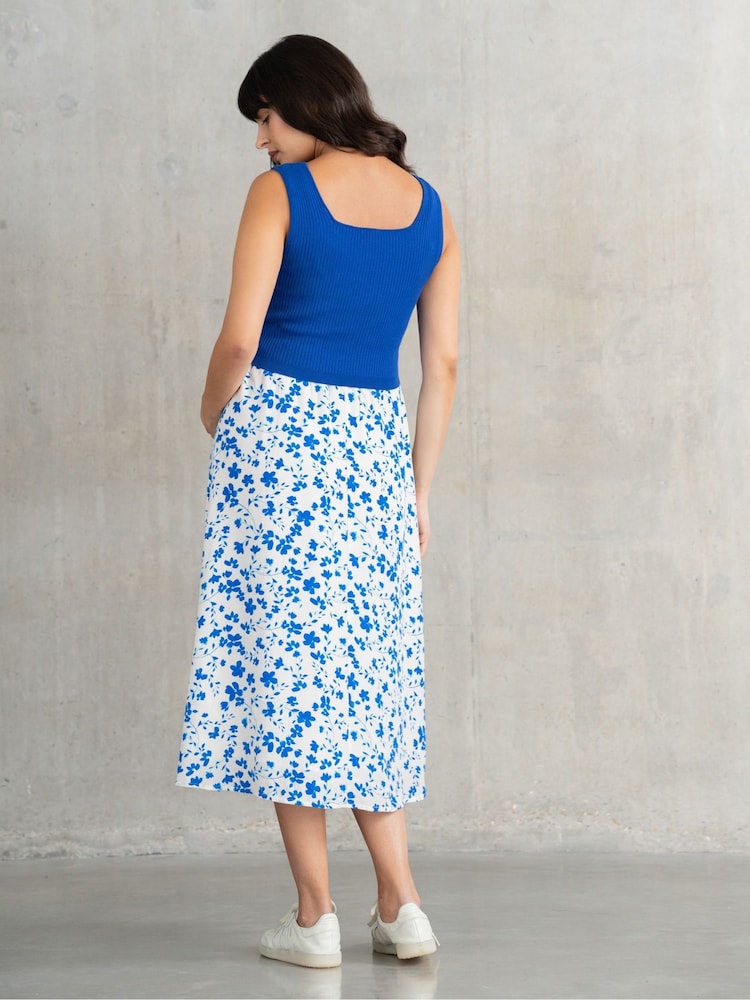 Seraphine Blue Maternity Dress with Topper - Image 2 of 6