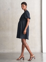 Seraphine Blue 100% Cotton Nursing Dress - Image 2 of 3