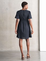 Seraphine Blue 100% Cotton Nursing Dress - Image 3 of 3