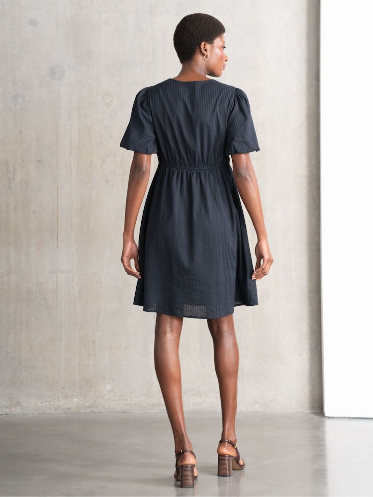 Seraphine Blue 100% Cotton Nursing Dress - Image 3 of 3