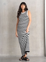 Seraphine Knit Maternity 100% Cotton Black Dress - Image 1 of 3