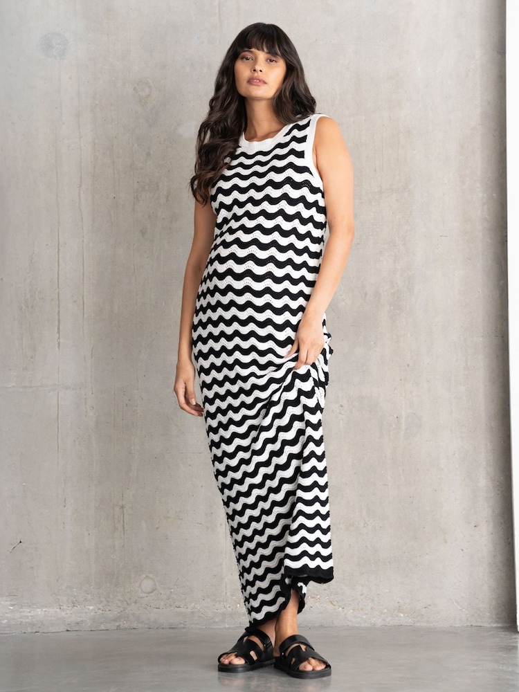 Seraphine Knit Maternity 100% Cotton Black Dress - Image 1 of 3 Seraphine Knit Maternity 100% Cotton Black Dress - Image 1 of 3