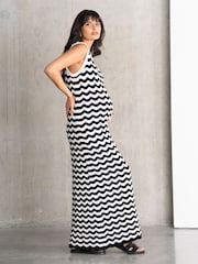 Seraphine Knit Maternity 100% Cotton Black Dress - Image 2 of 3
