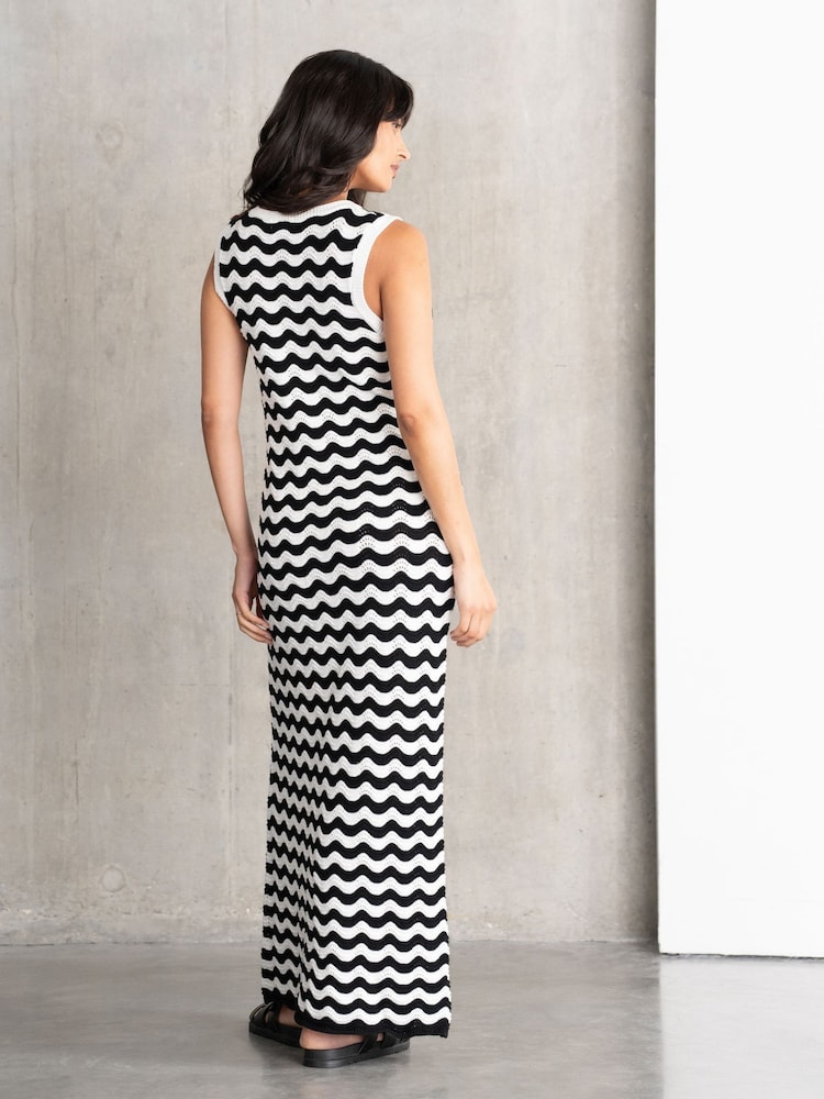 Seraphine Knit Maternity 100% Cotton Black Dress - Image 3 of 3