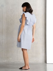 Seraphine Maternity Blue Stripe 100% Cotton Dress - Image 3 of 3