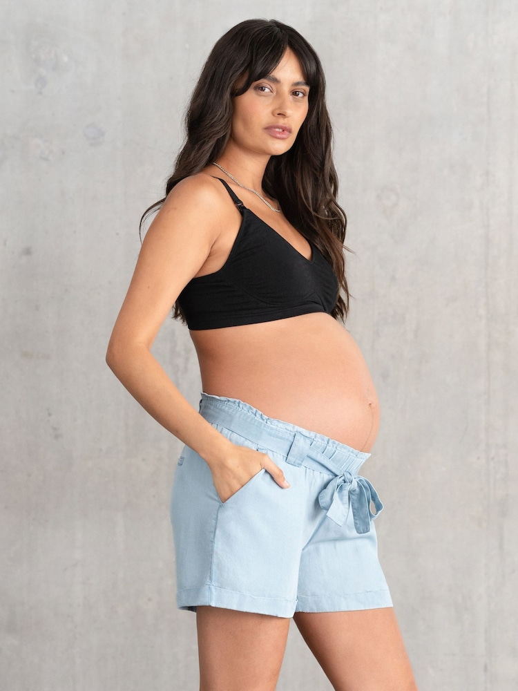 Seraphine Blue Drawstring Underbump Shorts - Image 2 of 4