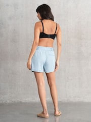 Seraphine Blue Drawstring Underbump Shorts - Image 3 of 4