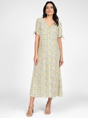 Seraphine Yellow Bow Detail Maternity Dress - Image 1 of 5