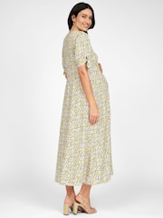 Seraphine Yellow Bow Detail Maternity Dress - Image 2 of 5
