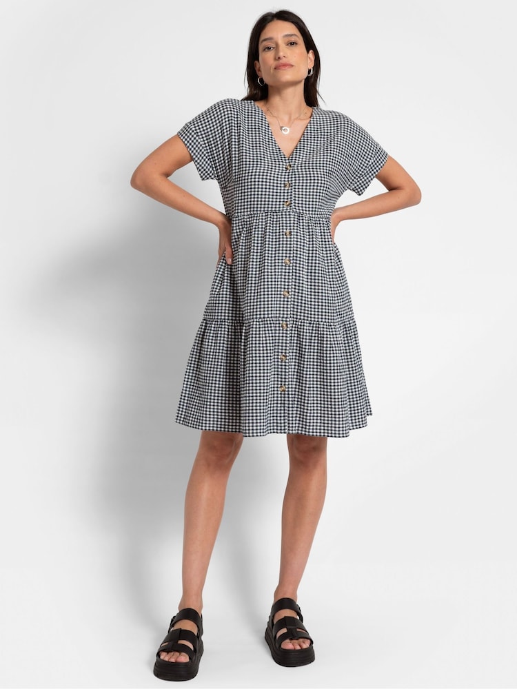 Seraphine Blue Nursing Gingham Dress - Image 2 of 10