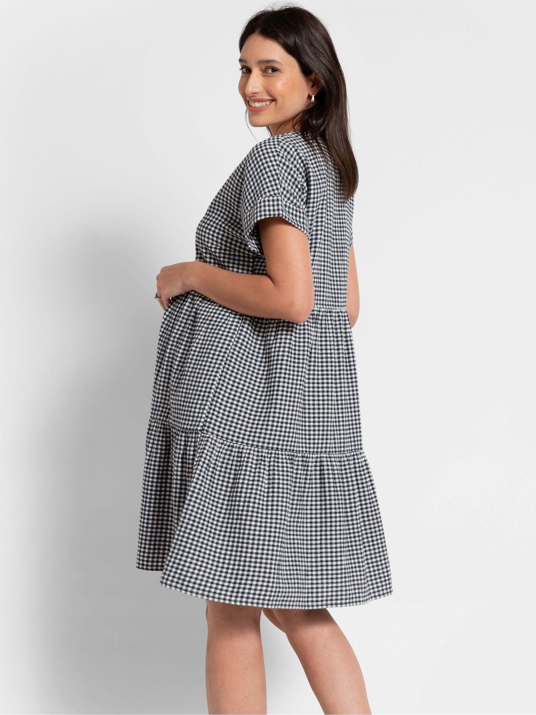 Buy Seraphine Blue Nursing Gingham Dress from Next USA