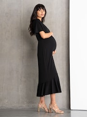 Seraphine Jersey Maternity Black Dress - Image 4 of 4