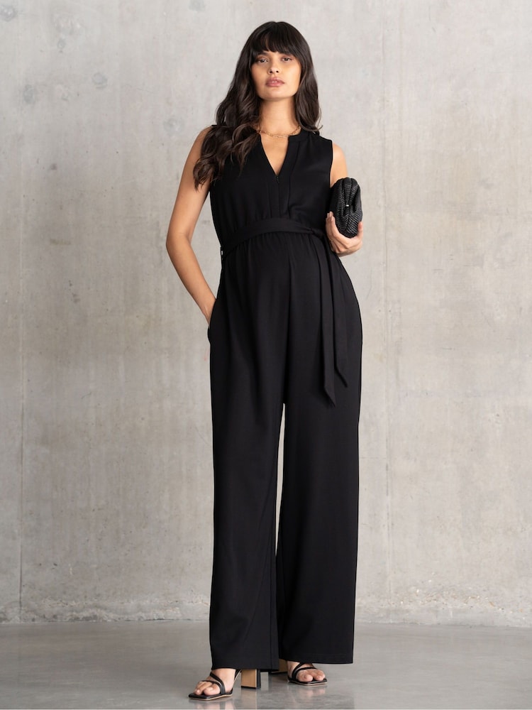 Seraphine Maternity Black Jumpsuit - Image 1 of 6 Seraphine Maternity Black Jumpsuit - Image 1 of 6