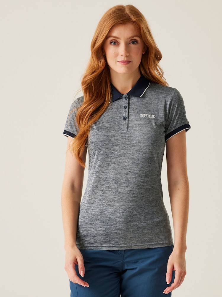 Regatta Blue Womens Remex II Active Polo Shirt - Image 1 of 8