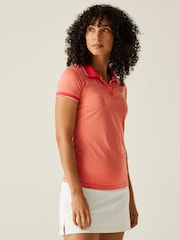 Regatta Orange Womens Remex II Active Polo Shirt - Image 1 of 8