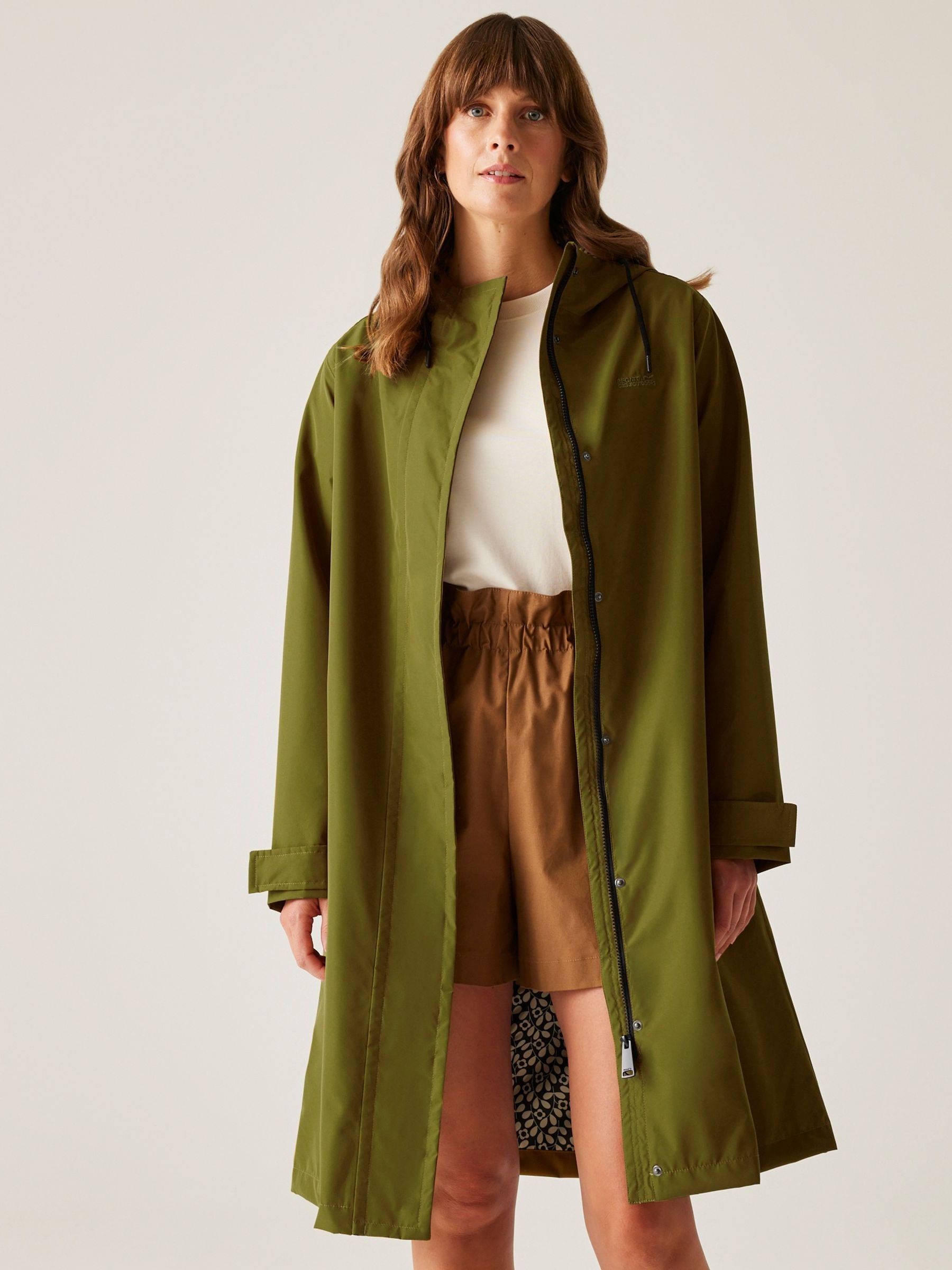 Regatta Orla Mid Length WP Raincoat 16 – Giacca Impermeabile Donna Con Cappuccio, Lunghezza Media, Stampa All-over